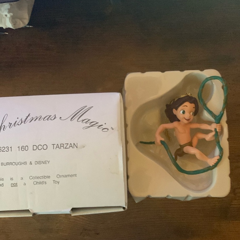 Disney Christmas Magic by Grolier “Tarzan” ornament. EUC in original box.